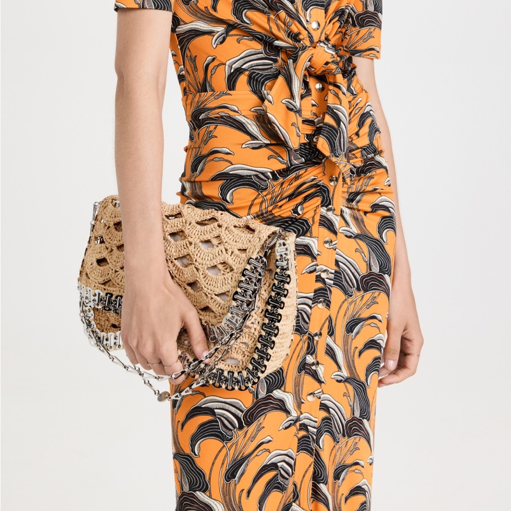 Paco Rabanne 2022 “Rabana” Raffia Bag